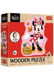 Puzzle drewniane 50 el. Weso�a Minnie Trefl