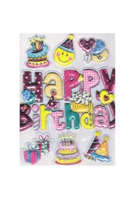 GoParty Naklejki wypuk�e Birthday Girl