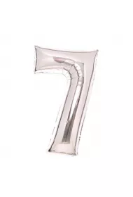 Amscan Balon foliowy cyfra 7 srebrna 45x66cm