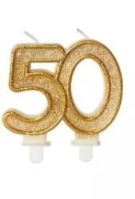 GoParty �wieczka urodzinowa 50 z�oty brokat