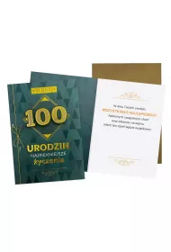 Kukartka Karnet B6 Urodziny 100 m�skie