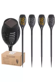 Lampy solarne ogrodowe pochodnie 12LED 4szt.