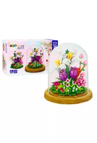 Klocki Kwiaty w gablotce 487el LeanToys