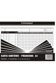 Druki samokopiuj�ce Typograf karta kontowo-finansowa A-4 K289 (02020)