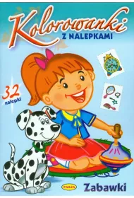 Kolorowanki z nalepkami . Zabawki