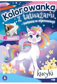 Malowanka A5 Kolorowanka z tatua�ami   �wiec� w ciemno�ci  Kucyki SKRZAT 077087 SK