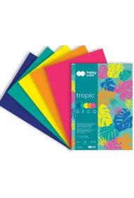 Happy Color Blok Deco Tropic A4 20 arkuszy, 5 kolor�w, 170 g/m2 20 kartek