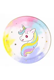 Talerz papierowy Unicorn 8 szt PARTY GO