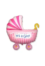 Godan Balon foliowy W�zek dla dziewczynki 61cm