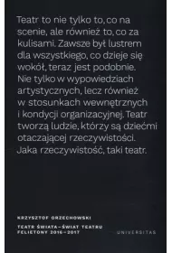 Teatr �wiata �wiat teatru Felietony 2016-2017