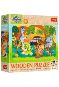 Puzzle drewniane 24 el. Poznaj dinozaury Trefl