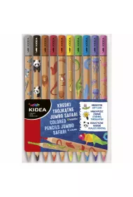 Derform Kidea Kredki tr�jk�tne Jumbo Safari 10 szt.