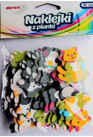 Brewis Naklejki z pianki Koty 36szt
