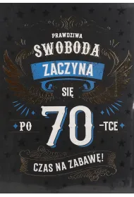 Karnet okazjonalny B6 z kopert� 70 Urodziny PAN DRAGON KB6HOLO-23
