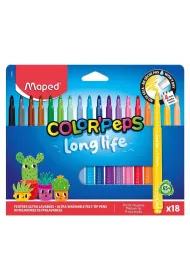 Flamastry Long Life 18kol MAPED