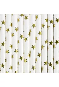 PartyDeco S�omki papierowe z�ote 19.5cm 10 szt.