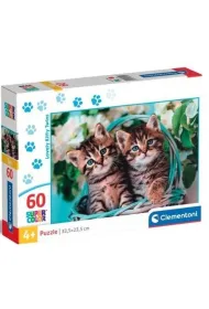 Puzzle 60 el. SuperColor. Lovely Kitty Twins Clementoni
