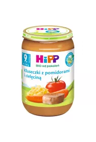 Hipp Kluseczki z pomidorami i cielcin po 9. miesicu 220 g Bio