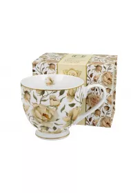 Duo Sp. z o.o. Porcelanowy kubek na stopce English Roses White 530 ml