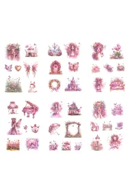 Dalprint Naklejki Pet Po�yskuj�ce Wr�ki Pink 6 arkuszy