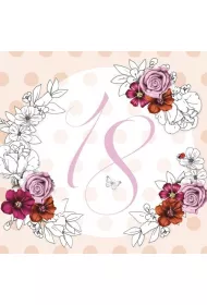 Clear Creations Karnet Swarovski kwadrat CL1418_PO Urodziny 18