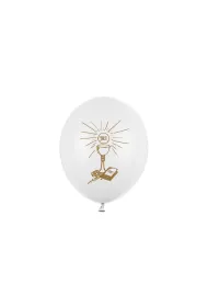 PartyDeco Balony 27cm Komunia �w. op.6szt