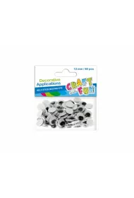 Craft with Fun Ozdoby dekoracyjne samoprzylepne Oczy 383654 12 mm