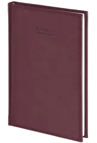 Kalendarz naucz. 2026/2027 A5 tyg. Vivella bordo