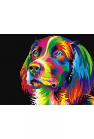 Twoje Hobby Malowanie po numerach - T�czowy pies 40x50cm