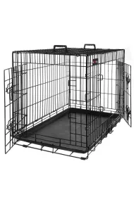 Songmics Klatka transporter dla psa 106 cm metalowy czarny skadany