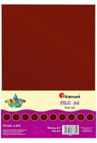 Titanum Filc A4 br�zowy 10 szt.