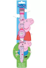 Zegarek cyfrowy KE02 ECO winka Peppa. Peppa Pig (bez plastikowego opakowania) PP09046 Kids Euroswan