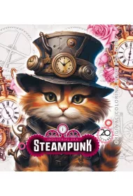 Kolorowanka usztywniana Steampunk Kot