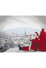 Twoje Hobby Malowanie po numerach - �wi�ty Miko�aj nie �pi� 40x50cm