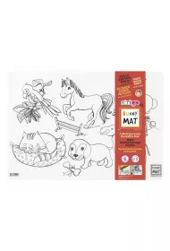 Funny Mat Transparent - Zwierz�ta domowe. Mata do kolorowania wielokrotnego u�ytku Strigo