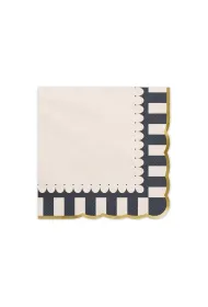 PartyDeco Serwetki ze z�otym brzegiem 33x33cm
