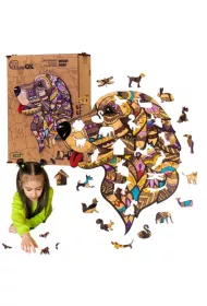 Puzzle drewniane eko 125 el. Wierny Sirko A3 Maksik