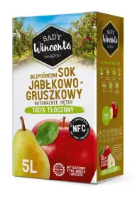 Sady Wincenta Bezporedni sok jabkowo-gruszkowy NFC 5 l
