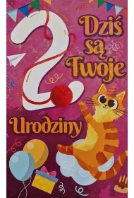 Yeku Karnet Urodziny 2 dziewczynka