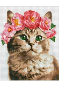 Ideyka Diamentowa mozaika - Wyrafinowana kotka 40x50cm