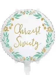 PartyDeco Balon foliowy Chrzest �wi�ty 45cm