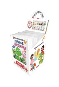 90 Kolorowanek z naklejkami MIX w display