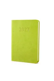 Kalendarz 2027 A6 Prestige Tygodniowy Zielony