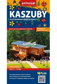 Kaszuby. Ilustrowana mapa atrakcji 1:130 000