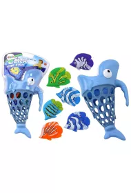 Koszyczek do �owienia rybek z uchwytem Rekin LeanToys