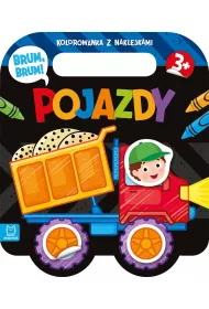 BRUM, BRUM  POJAZDY. KOLOROWANKA Z NAKLEJKAMI