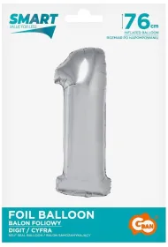 Godan Balon foliowy Smart srebrny 76cm