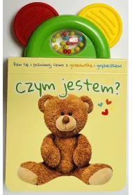 Czym jestem? ��ta. Ksi��eczka z gryzaczkiem i grzechotk�