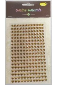 Galeria Hobby Stiker z kryszta�kami Serca cappucino 6mm 216 szt.