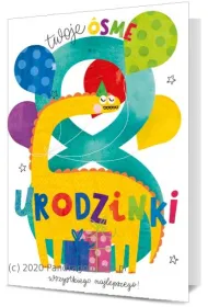Karnet okazjonalny B6 z kopert� 8 Urodziny PAN DRAGON KB6-1846